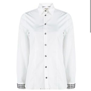 Burberry London Studded Cuff Button Down - White